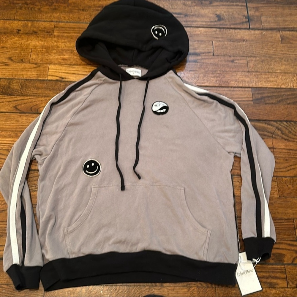 New! Lauren Moshi “Only Good Vibes” Hoodie Small